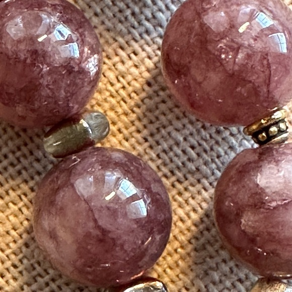 20 inch Lepidolite gemstone bead necklace NWOT - Picture 10 of 16